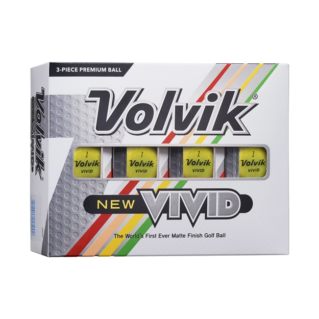 Picture of Volvik 2022 Vivid Golf Balls Matte Yellow 12Pk