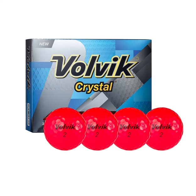 Picture of Volvik Crystal 3 PC Golf Balls (Ruby Red)