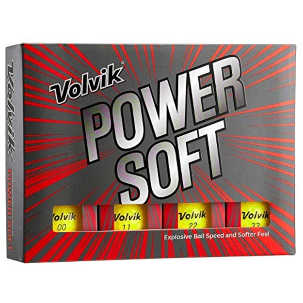 Picture of Volvik Power Soft Golf Balls Dozen - Gloss Yellow