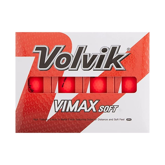 Picture of Volvik Vimax Soft Golf Balls Matte Red 12Pk