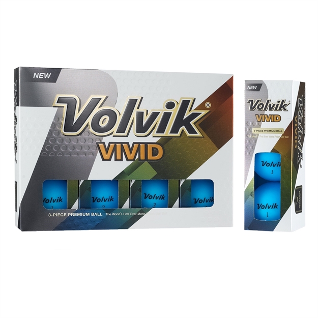 Picture of Volvik Vivid 3 PC Golf Balls - Matte Blue
