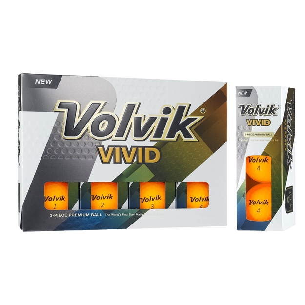 Picture of Volvik Vivid 3 PC Golf Balls - Matte Orange
