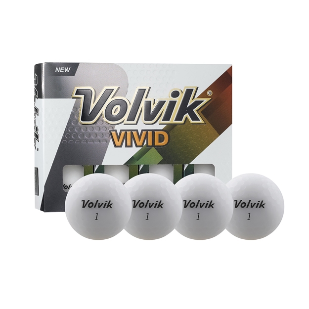 Picture of Volvik Vivid 3 PC Golf Balls - Matte White