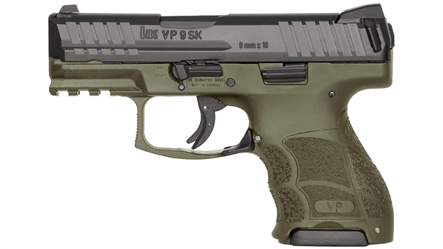 Picture of Heckler & Koch Vp9sk, Semi-Auto Pistol, 9Mm, 3.39" Bbl, OD Green, W/2 10 RD Mags 81000097 642230257160