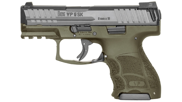 Picture of Heckler & Koch Vp9sk, Semi-Auto Pistol, 9Mm, 3.39" Bbl, OD Green, W/3 10 RD Mags, Night Sights 81000098 642230257177