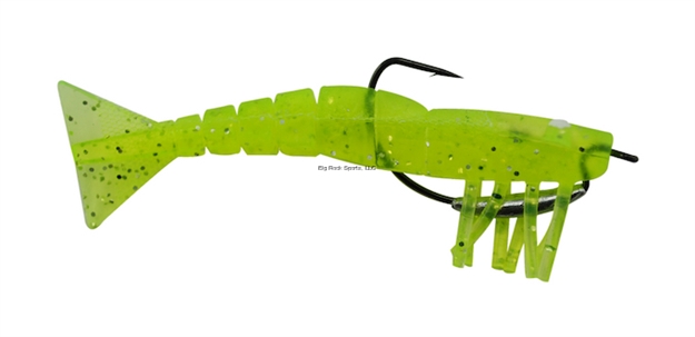 Picture of Vudu 3.5"  Weedless Shrimp 2/Pk Chartreuse