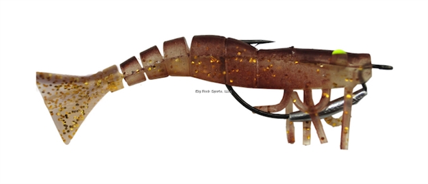 Picture of Vudu 3.5"  Weedless Shrimp 2/Pk Natural Brown