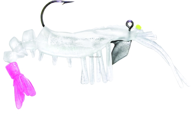 Picture of Vudu Baby Shrimp, 2", 1/16 Oz, Glow Ghost/Pink Tail
