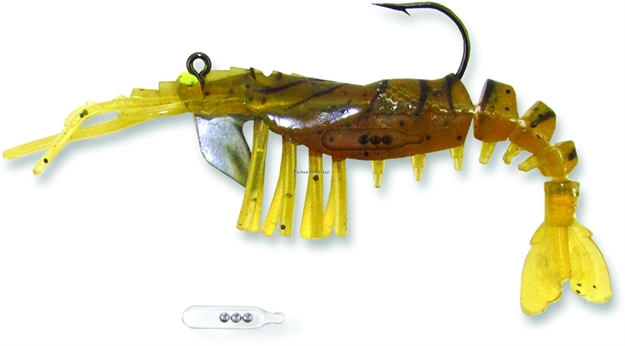 Picture of Vudu Rattler Shrimp, 3.5", 1/4 Oz, Rootbeer