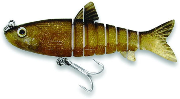 Picture of Vudu Slow Sink Mullet, 4.5", 1/2 Oz, Clear Gold Flake/Black Back, Sinking