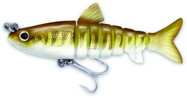 Picture of Vudu Slow Sink Mullet, 4.5", 1/2 Oz, High Definition Gold Croaker, Sinking
