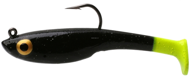 Picture of Vudu Vixen Swimbait, 3", 2/Pk, 1/4Oz, OL Black Magic / Chart
