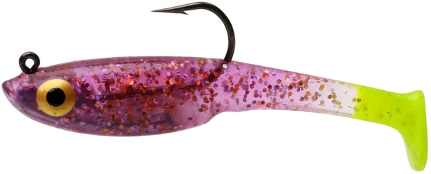 Picture of Vudu Vixen Swimbait, 3", 2/Pk, 1/4Oz, Purple / Chart