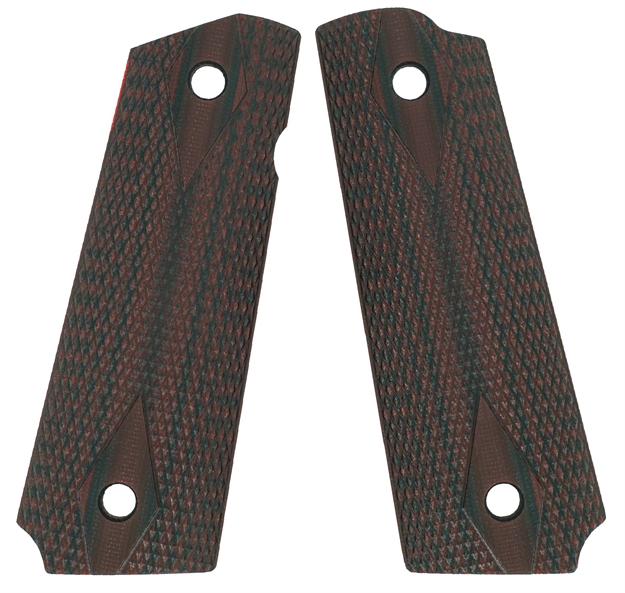 Picture of VZ Grips Ddcxa 1911 Double Diamond Grip Panels Diamond Texture G10 Black/Cherry