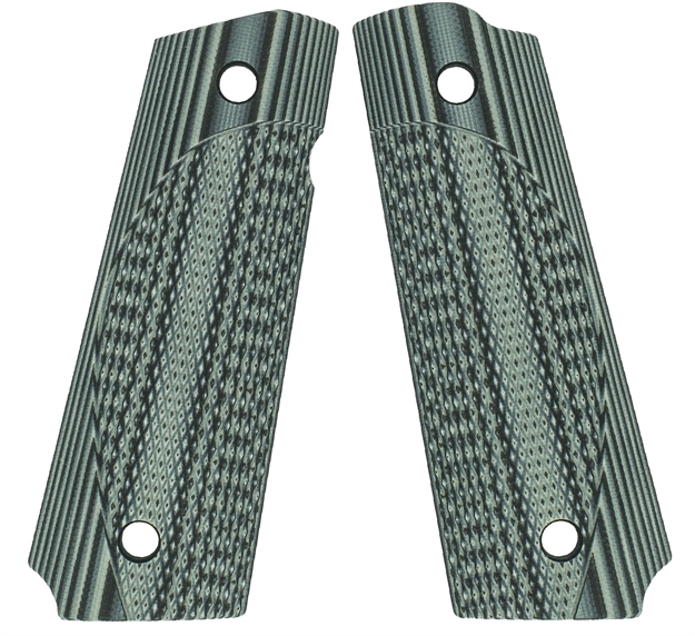 Picture of VZ Grips Etcbgxa 1911 Elite Tactical Carry Grip Panels Diamond Texture G10 Black