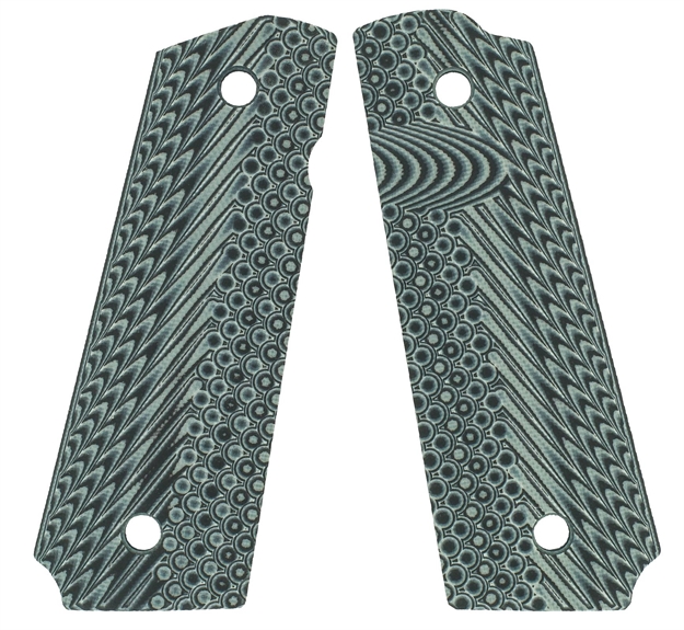 Picture of VZ Grips O2bgxa 1911 Operator II Grip Panels Aggressive Textured G10 Black/Gray