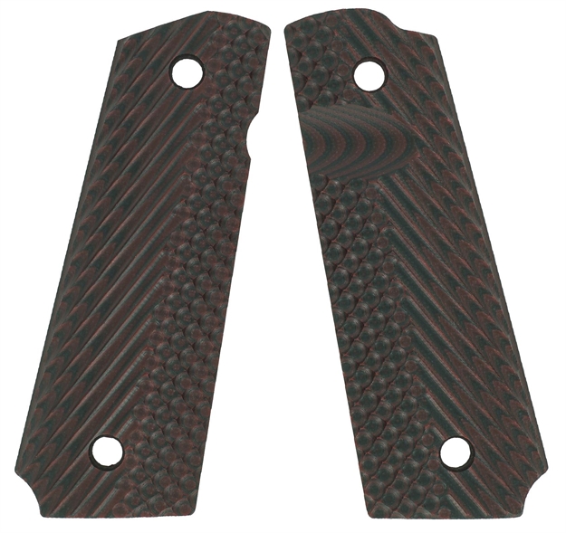 Picture of VZ Grips O2cxa 1911 Operator II Grip Panels Aggressive Textured G10 Black/Cherry