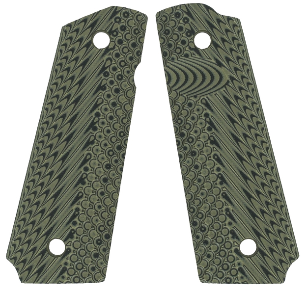 Picture of VZ Grips O2doxa 1911 Operator II Grip Panels Aggressive Textured G10 Dirty Olive