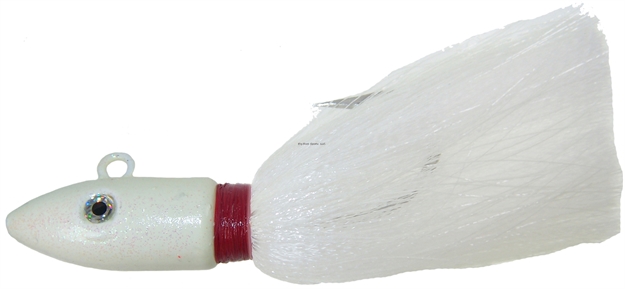 Picture of Wahoo Big Game Deep Jig 4Oz Glow Hand-Tied Nylon Natural 3D Prism Eyes