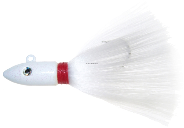 Picture of Wahoo Big Game Deep Jig 4Oz Wht Hand-Tied Nylon Natural 3D Prism Eyes