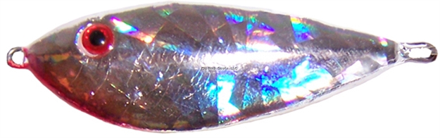 Picture of Wahoo Jig N Shad Fishing Spoon, 3/4 Oz, SZ 2 Hook, 3D Eyes, Silver Shad, 1/Card