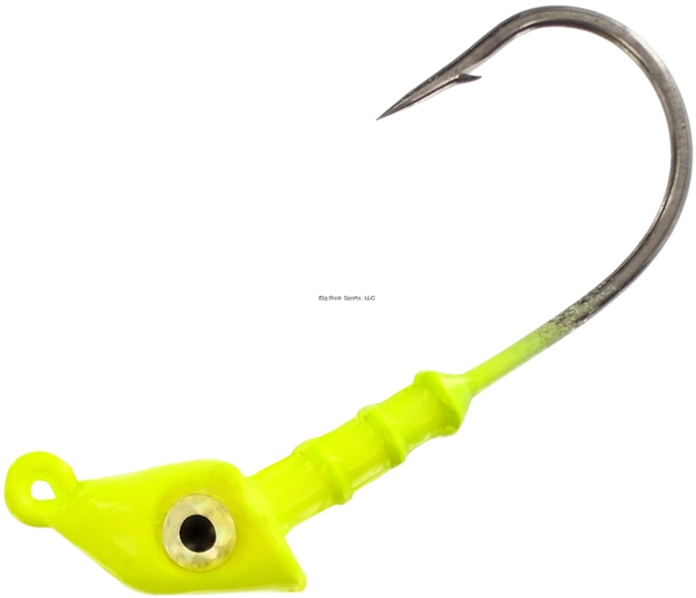Picture of Wahoo Salty Flats Jighead, 1/8 Oz, 3/0 Hook, Chartreuse, 4/Card