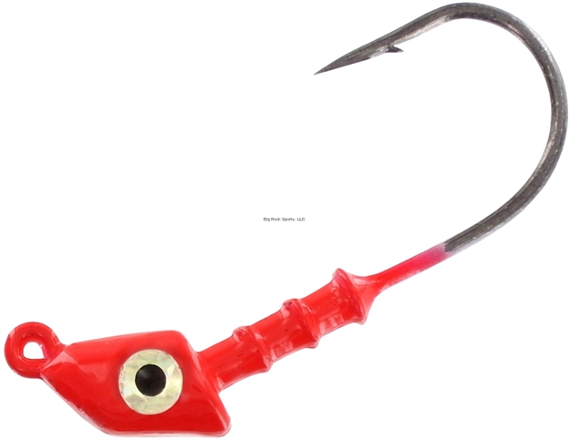 Picture of Wahoo Salty Flats Jighead, 3/16 Oz, 3/0 Hook, Red, 4/Card