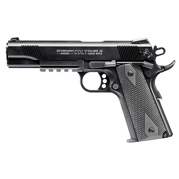 Picture of  Walther Arms 517030810 1911 Colt Government A1 22 LR 5" 10+1 Black Black Polymer Grip With Rail