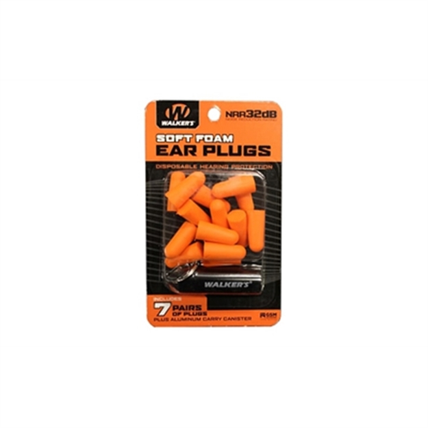Picture of Walker's Gwpplgcanor Foam Ear Plugs  32 DB Orange Adult 7 Pair GWP-PLGCAN-OR 888151014608