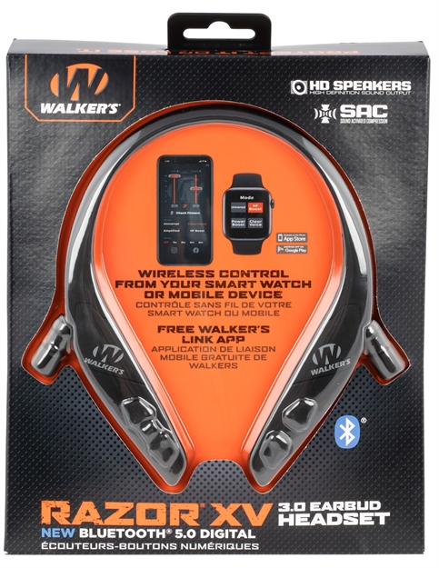 Picture of Walker's Gwpbtnbt Razor XV 3.0 Headset 31 DB Behind The Neck Bluetooth Enabled GWP-BTN-BT 888151025901