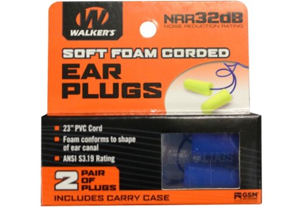 Picture of Walker's Ear Plugs Pvc Corded Foam 32Db Yellow/Blue 2Pair GWPEPCORDYL 888151014639