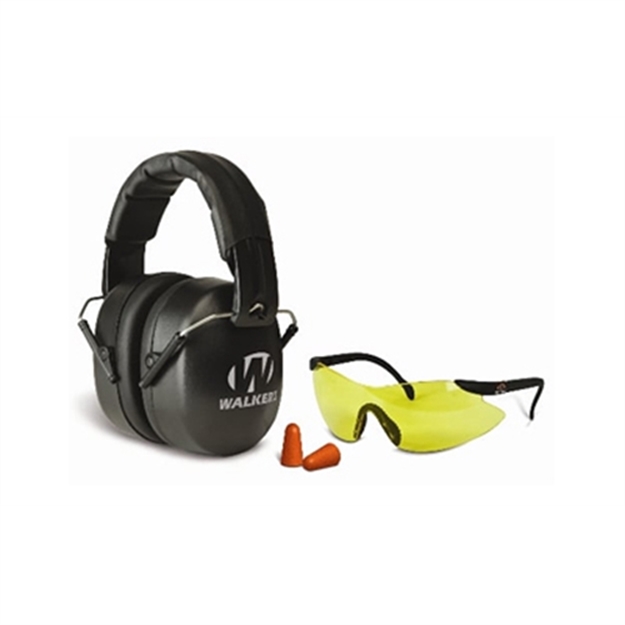 Picture of  Walker's Gwpfm3gfp Ext Range Shooting Muff Combo Kit Includes Foam Ear Plugs, 31 DB Over The Head Shooting Muff, Sport Glasses W/Polycarbonate Lens