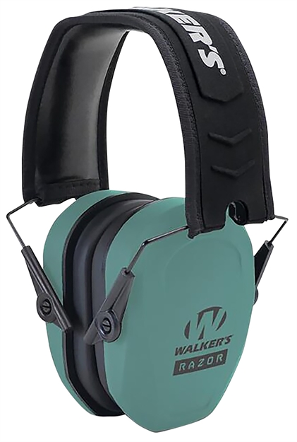 Picture of Walker's Gwprsmpastl Razor Slim Passive Muff 27 DB Over The Head Teal/Black Polymer GWP-RSMPAS-TL