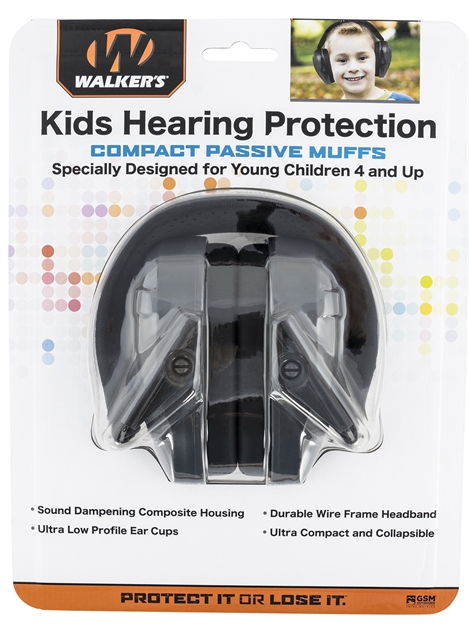 Picture of Walker's Gwpcrpasgy Razor Compact Passive Muff 24 DB Over The Head Gray Youth Women GWP-CRPAS-GY