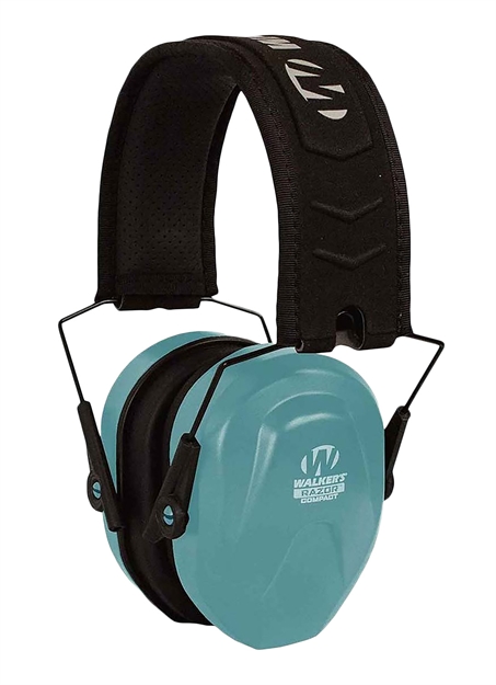 Picture of Walker's Gwpcrpastl Razor Compact Passive Muff 24 DB Over The Head Teal/Black Polymer Fits Youth/Women GWP-CRPAS-TL 888151028285