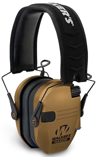 Picture of Walker's Gwprsembb Razor Slim Electronic Muff 23 DB Over The Head Battle Brown/Black Polymer GWP-RSEM-BB