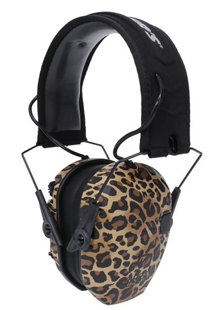 Picture of Walker's Gwprsem-Leo Razor Slim Electronic Muff 23 DB Over The Head Leopard Print/Black Polymer GWP-RSEM-LEO 888151037164