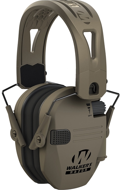 Picture of Walkers Game Ear Razor Tacti Grip Shooter Folding Electronic Ear Muff W/Fde Rubber Headband 23 Nrr W/3.5Mm Audio Jack Fde GWP-RSEMRH-MFDE