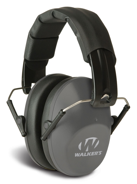 Picture of  Walker's Gwpfpm1gy Pro Low Profile Passive Muff 22 DB Over The Head Gray/Black Polymer