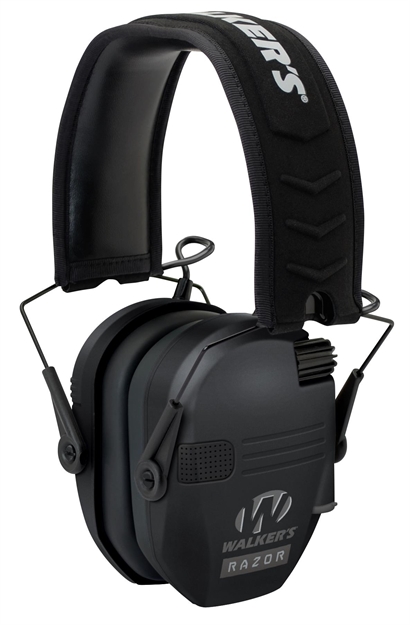 Picture of Walker's Razor Slim Shooter Folding Electronic Ear Muff, Nrr23db, Low Profile, HD Sound, Black GWPRSEM 888151013021