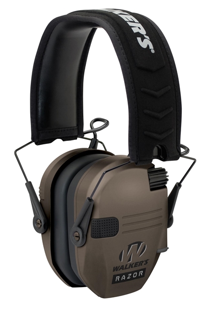 Picture of Walker's Razor Slim Shooter Folding Electronic Ear Muff, Nrr23db, Low Profile, HD Sound, Flat Dark Earth GWPRSEMFDE