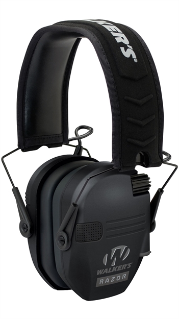 Picture of Walker's Razor Slim Shooter Folding Electronic Ear Muff, Nrr23db, Low Profile, HD Sound, Black GWPRSEM