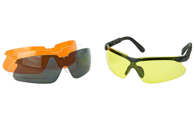 Picture of  Walker's Gwpasg4l2 Sport Glasses Combo Adult Clear/Smoke Gray/Amber/Yellow Lens Polycarbonate Black Frame