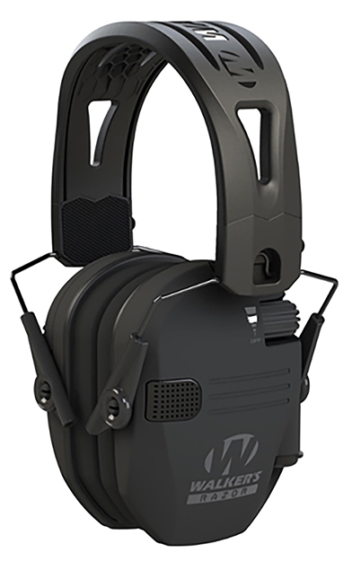 Picture of Walkers Game Ear Razor Tacti Grip Shooter Folding Electronic Ear Muff W/Rubber Headband 23 Nrr W/3.5Mm Audio Jack Blk GWP-RSEMRH