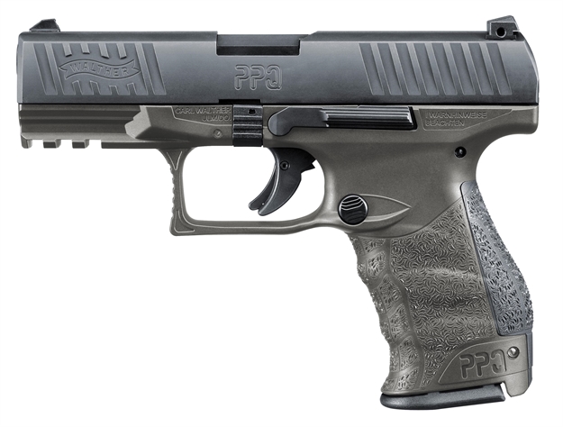 Picture of Walther Arms 2823462 Ppq M2 Tungsten Gray *Exclusive* 
9Mm Luger Single/Double 4" 15+1 Black Interchangeable Backstrap Grip Black Slide