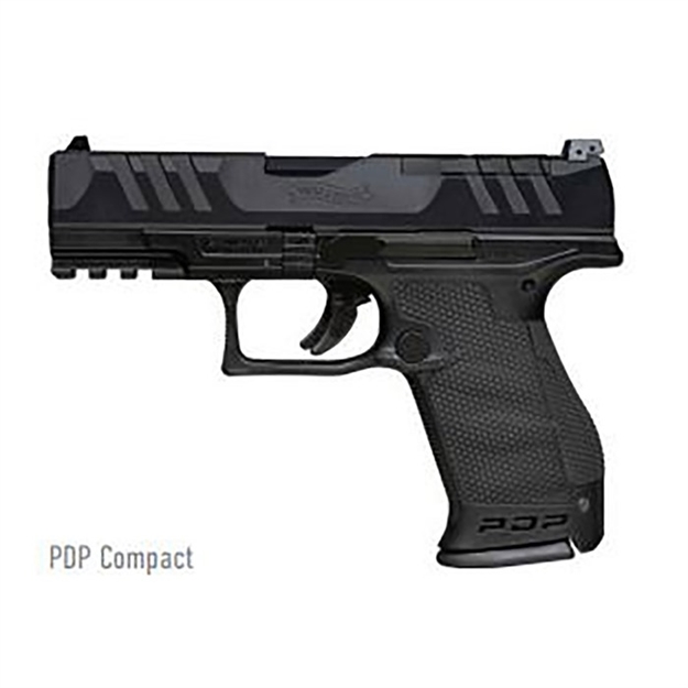 Picture of  Walther Arms 2851229 Pdp Compact Optic Ready 9Mm Luger 4" 15+1 Black Black Steel Slide Performance Duty Textured Black Polymer Grip