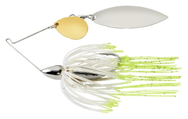 Picture of War Eagle Screamin Eagle Nickle Frame Tandem Willow Spinnerbait Hot White Shad