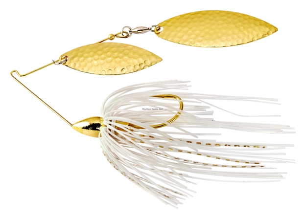 Picture of War Eagle Double Willow Gold Frame Spinnerbait 3/8Oz White Gold WE38GW01G