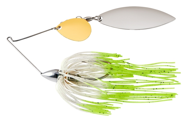 Picture of War Eagle Tandem Willow Nickel Frame Spinnerbait 3/8Oz Hot White Shad WE38NT25