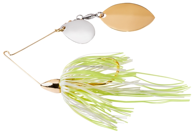 Picture of War Eagle Finnesse Gold Frame Spinnerbait 5/16Oz Hot White Chartreuse WE516G16